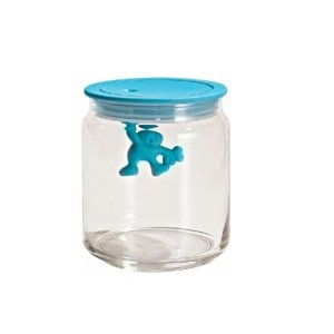 Gianni, design üvegtartály, kék, átm. 10.5 cm - Alessi