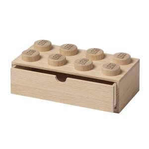 Fából készült asztali doboz 8-as, fiókkal, többféle - LEGO Szín: dub - ošetřený mýdlem