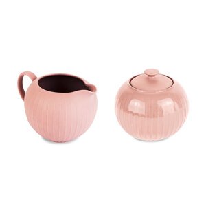 Porcelán cukortartó és tejkancsó készlet, rózsaszín - WD Lifestyle
