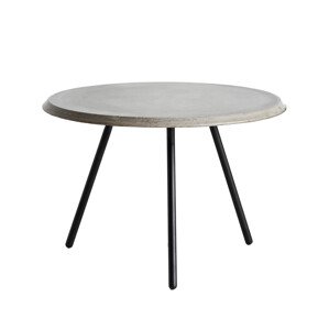Dohányzóasztal "Sorround", 14 változat - Woud Variáns: Ø 60 cm - beton | fekete lábak (44 cm)
