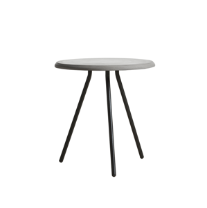 Dohányzóasztal "Sorround", 4 változat - Woud Variáns: Ø 45 cm - beton | fekete lábak (48,3 cm)