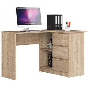 Sarok íróasztal - Akord Furniture - 124 cm - sonoma tölgy