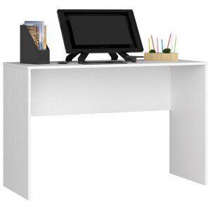 Íróasztal / számítógép asztal - Akord Furniture B17 - 120 cm - fehér