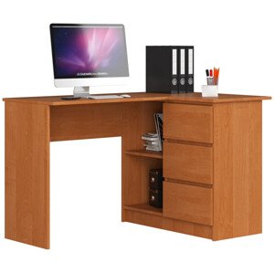 Sarok íróasztal - Akord Furniture - 124 cm - égerfa