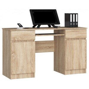 Íróasztal - Akord Furniture - 135 cm - sonoma tölgy