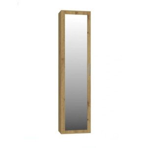 Előszoba szekrény tükörrel - Holzmeister - 50 x 180 cm - arany tölgy