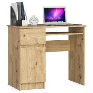 Íróasztal - Akord Furniture - 90 cm - arany tölgy (bal)