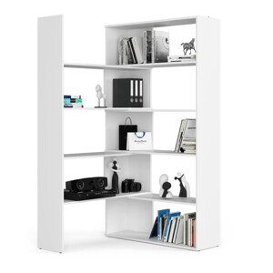 Polcos szekrény / sarokpolc - Akord Furniture 173 cm - fehér
