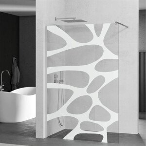 Mexen Kioto walk-in zuhanyfal - átlátszó - dekorbetéttel üveg / króm profil - 100 cm (800-100-101-01-97)