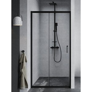 Mexen Apia elhúzható zuhanyajtó (tolóajtó) - fekete profil - 100 x 190 cm (845-100-000-70-00)