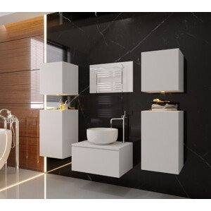 Venezia Alius A19 fürdőszobabútor szett + mosdókagyló + szifon (matt fehér)