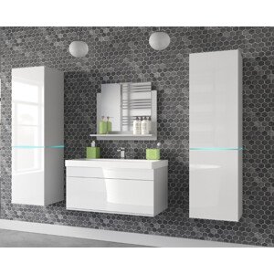 Venezia Alius A31 fürdőszobabútor szett + mosdókagyló + szifon (magasfényű fehér)