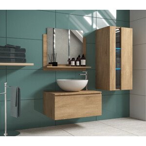 Venezia Alius A34 fürdőszobabútor szett + mosdókagyló + szifon (sonoma tölgy)