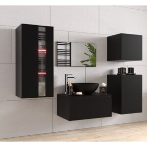 Venezia Alius A35 fürdőszobabútor szett + mosdókagyló + szifon (matt fekete)