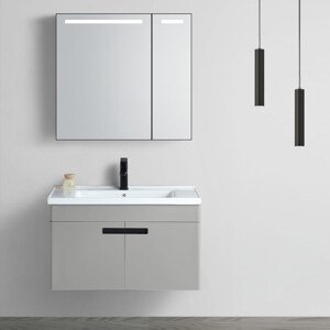Selora fürdőszobabútor szett mosdókagylóval + LED világítással - 80 cm (6288D)