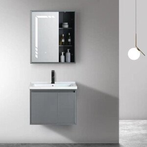 Selora fürdőszobabútor szett mosdókagylóval + LED világítással - 60 cm (6306D)