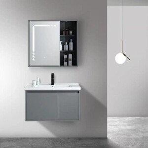 Selora fürdőszobabútor szett mosdókagylóval + LED világítással - 80 cm (6308D)