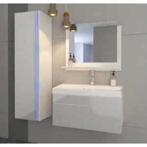 Venezia Dream I. fürdőszobabútor szett + mosdókagyló + szifon (fényes fehér)