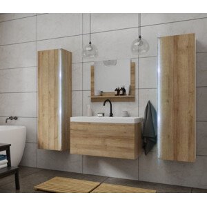 Venezia Dream II. fürdőszobabútor szett + mosdókagyló + szifon - 80 cm (arany tölgy)