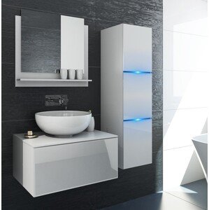 Venezia Like I. fürdőszobabútor szett + mosdókagyló + szifon (fényes fehér)