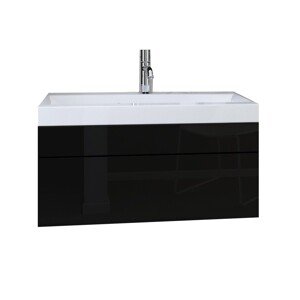 Venezia Luna fürdőszobabútor + mosdó + szifon - 60 cm (fényes fekete)
