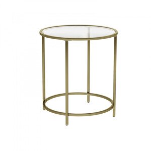 Éjjeliszekrény / oldalsó asztal - arany - Vasagle Loft - Ø50cm