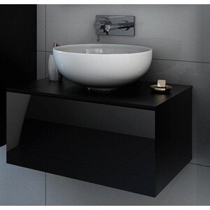 Venezia Mode fürdőszobabútor + mosdókagyló + szifon - 60 cm (fényes fekete)