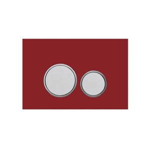 Mexen Fenix-02 piros / króm WC nyomólap - üveg (600627)