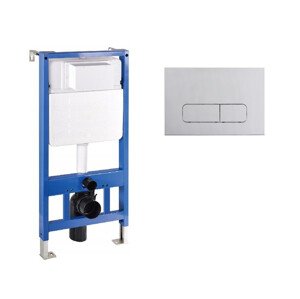 Mexen Fenix Slim beépíthető WC tartály + Fenix-02 matt króm nyomólap (60100-600202)