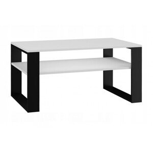 Dohányzóasztal - Holzmeister - 90 x 58 cm - fekete / fehér