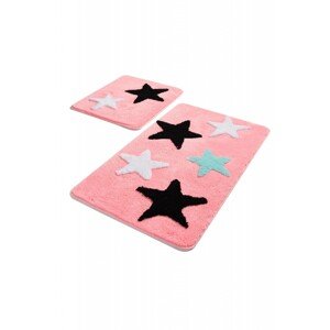 Set 2 covorase de baie, Chilai, All Star Candy Pink, multicolor