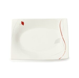 Passion, Maxwell & Williams Tányér , 25 x 35 cm, porcelán, fehér/piros