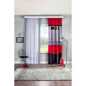 Perdea, Nitro Curtain (140x260 Cm), Çilek, Poliester