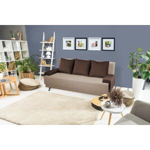 Roma Kihúzható kanapé Beige Dark Chocolate 205x90x86 cm + tárolóládával