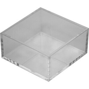 Crystal Small tárolódoboz, Tömörítő, 9,5x9,5x5 cm, műanyag, átlátszó