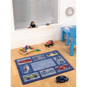 Kiddy Play Racing Car Boy szőnyeg, 80X100 cm, többszínű