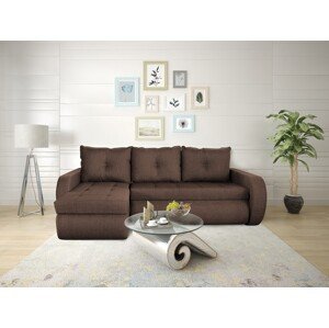 Siena Lux Chocolate kifordítható kanapé sarok 243x141x81 cm tárolódobozzal