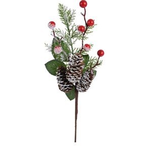 Berry Branch Dísz, 36 cm, poliésztirén, piros