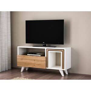 Novella K2 TV Komód asztalkával, Furny Home, 90x29.5x51 cm, fehér/bézs