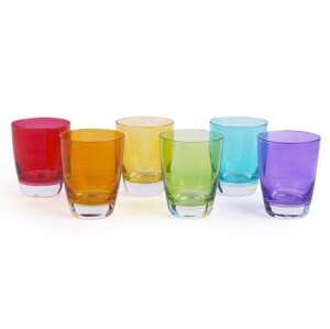 6 db-os pohár szett, Happy Color, Excelsa, 300 ml, flakon, többszínű