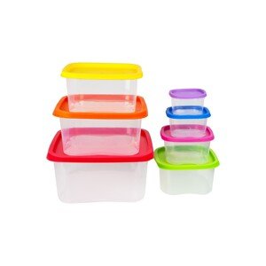 7 ételes doboz készlet, Casa Plastor, Rainbow, műanyag, tarka