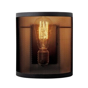 Amasra N-989 fali lámpa, Noor, 20 x 23 cm, 1 x E27, 100 W, fekete
