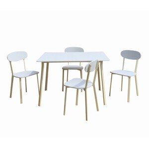 Bedora Osso étkező / konyhagarnitúra, asztal 4 székkel, 110 x 70 x 75 cm, fém / MDF