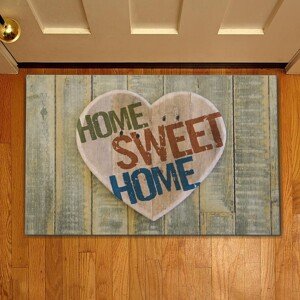 Heart home sweet home bejárati szőnyeg, Casberg, 38x58 cm, poliészter,