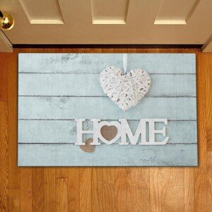 Home heart Bejárati szőnyeg, Casberg, 38x58 cm, poliészter, kék