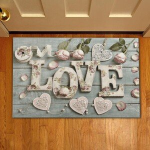 Love Rose Bejárati szőnyeg, Casberg, 38x58 cm, poliészter
