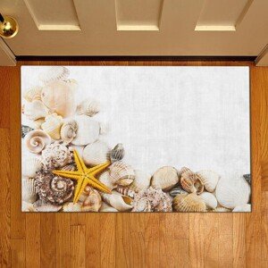 Shells Bejárati szőnyeg, Casberg, 38x58 cm, poliészter, színes