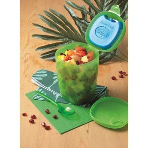 Thermal élelmiszer doboz + kanál, Snips, Energy Fruit Ice Box, 0,5 L, polipropilén, zöld