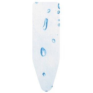 Vasalódeszka huzat, Brabantia, Ice Water, 45 x 124 cm, 2 mm hab, pamut, fehér / kék
