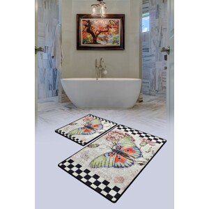 Mariposa 2 db Fürdőszobai szőnyeg, Chilai, 50x60 cm/60x100 cm, színes